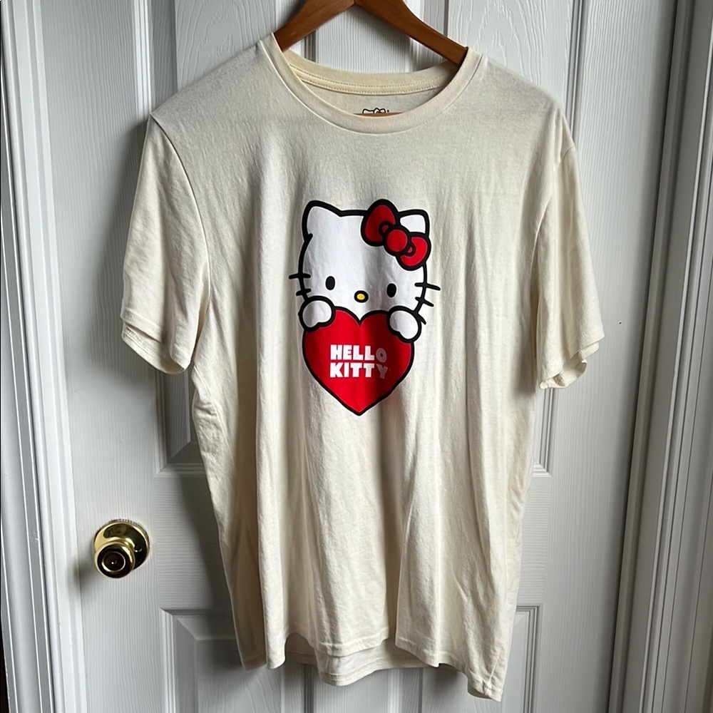 Sanrio Cream and Red Hello Kitty Short Sleeve Tee